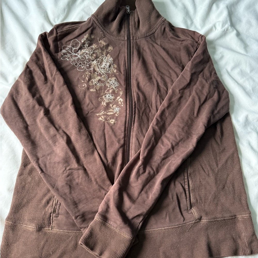 St. John's Bay Brown Textured Jacket